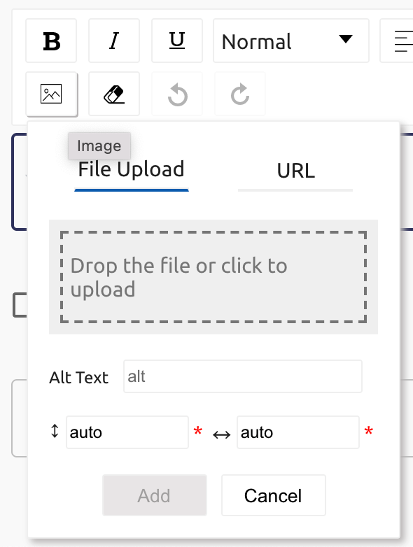 Add image popup